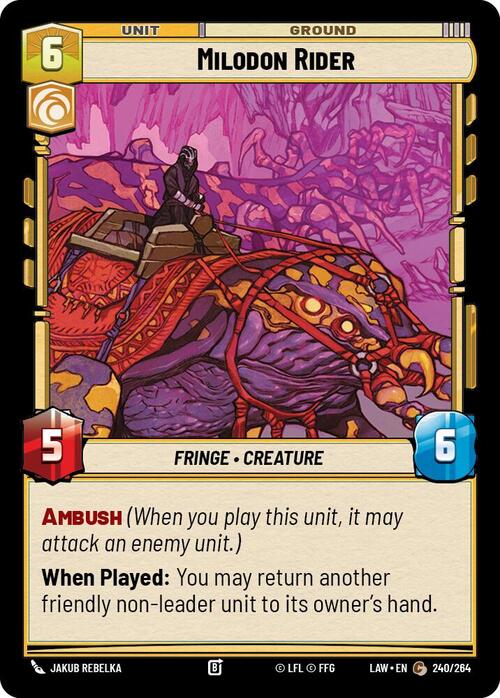 Cavalcatore di Milodon Card Front