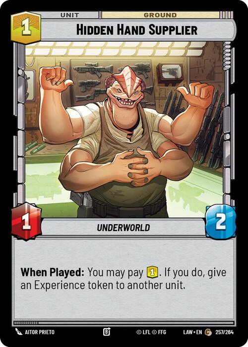 Hidden Hand Supplier Card Front