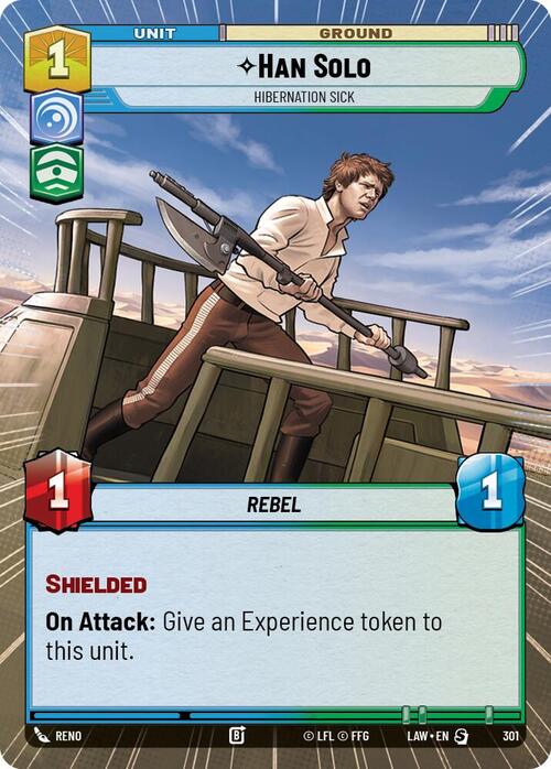 Han Solo, Male Da Ibernazione Card Front
