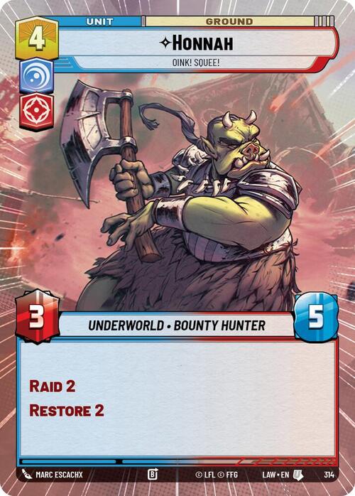 Honnah - Oink! Squee! Card Front