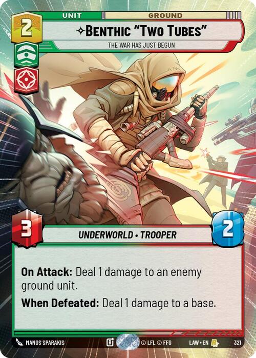 Benthic "Two Tubes" - The War Has Just Begun Card Front