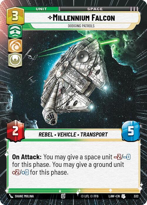 Millennium Falcon - Dodgin Patrols Card Front
