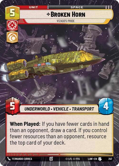 Broken Horn, Vizago's Pride Frente