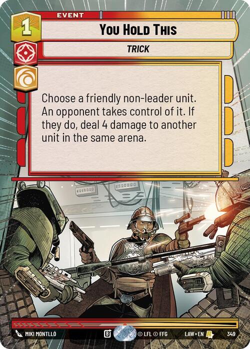 You Hold This Card Front