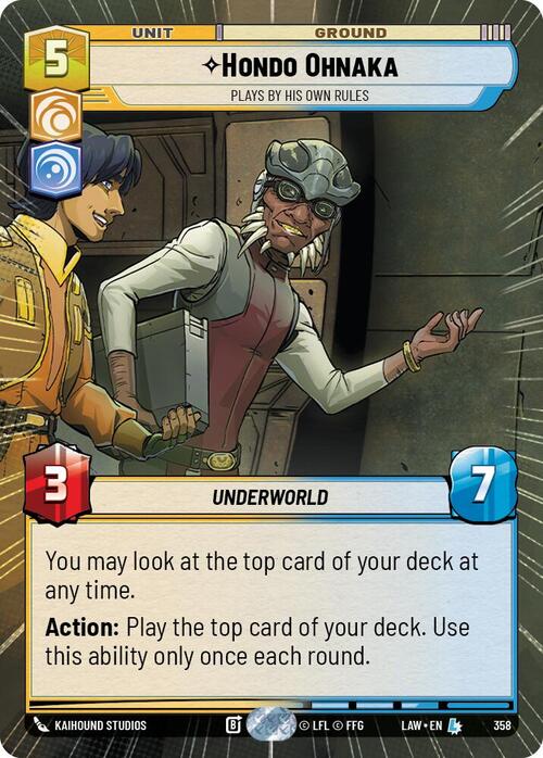 Hondo Ohnaka, Plays By His Own Rules Card Front