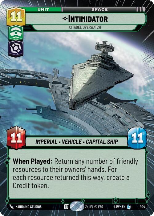 Intimidator, Citadel Overwatch Frente