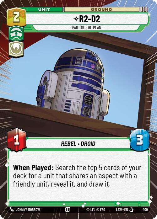 R2-D2, Part of the Plan Card Front