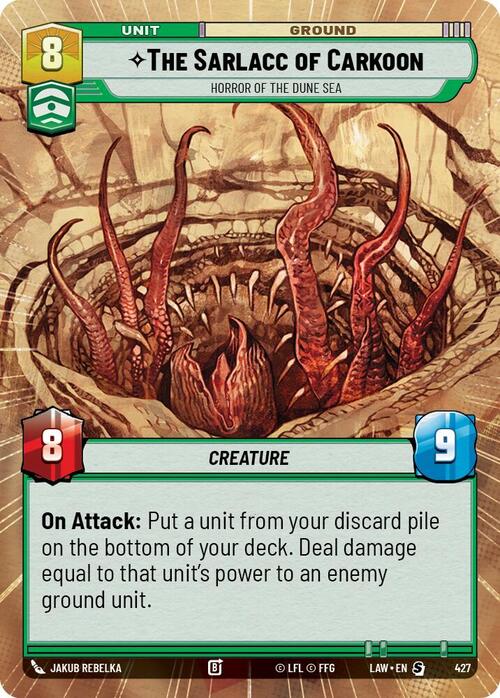 The Sarlacc of Carkoon, Horror of the Dune Sea Frente