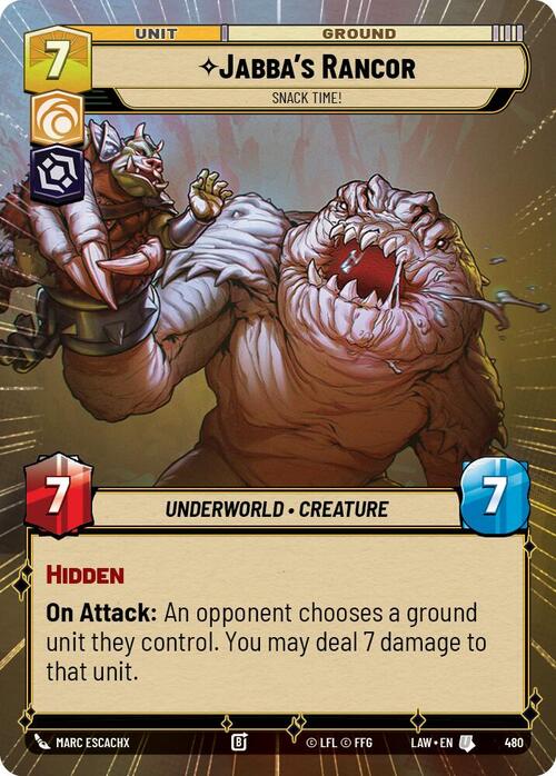 Jabba's Rancor - Snack Time! Card Front