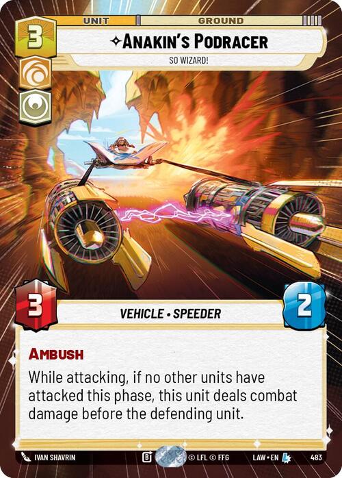 Anakin's Podracer - So Wizard! Card Front