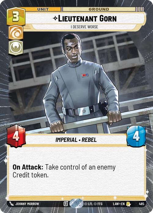 Lieutenant Gorn - I Deserve Worse Card Front
