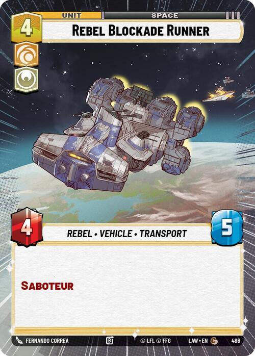 Rebel Blockade Runner Card Front