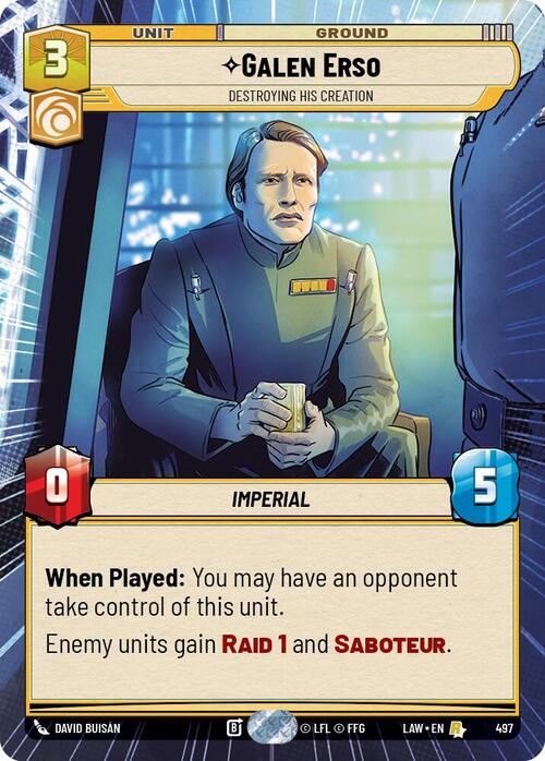 Galen Erso, Destroying His Creation Card Front