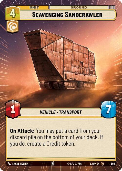Scavenging Sandcrawler Card Front