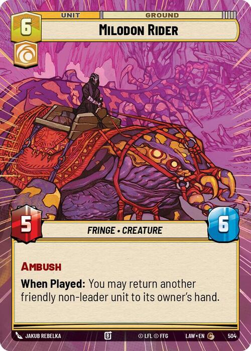 Jinete de milodón Frente