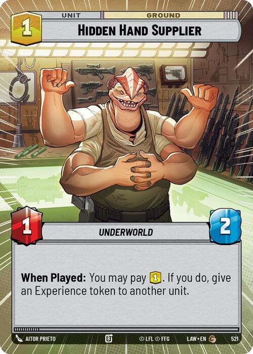 Hidden Hand Supplier Card Front