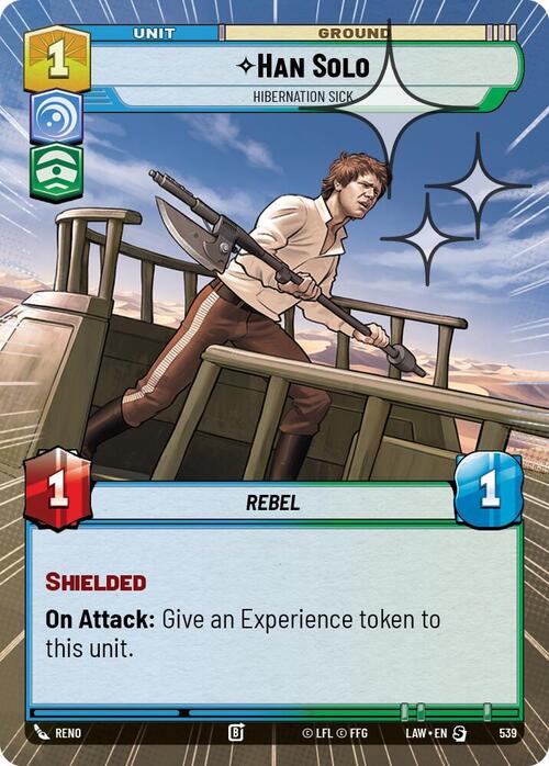 Han Solo - Hibernation Sick Card Front