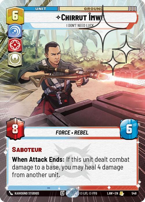 Chirrut Imwe - I Don't Need Luck Card Front