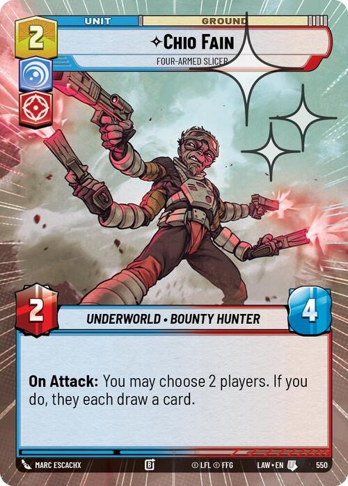 Chio Fain, Pirata informático de cuatro brazos Frente