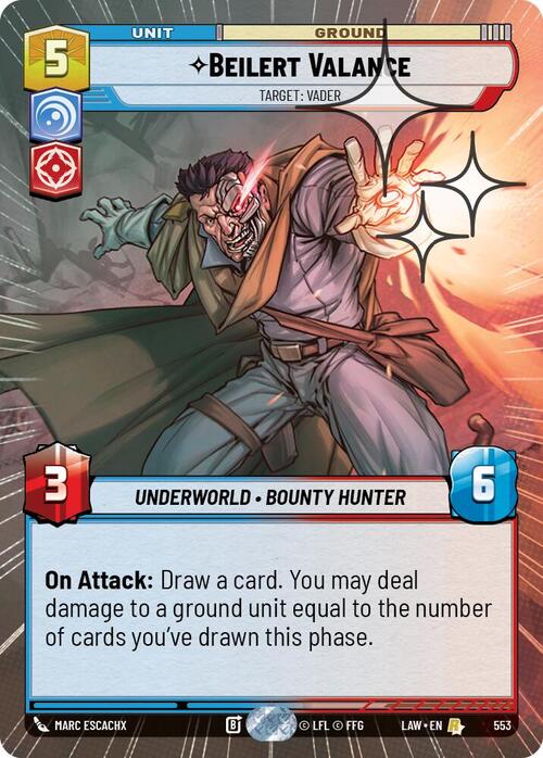 Beilert Valance, Target: Vader Frente