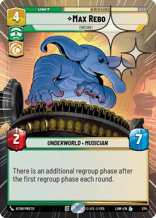 Max Rebo - Encore! Card Front