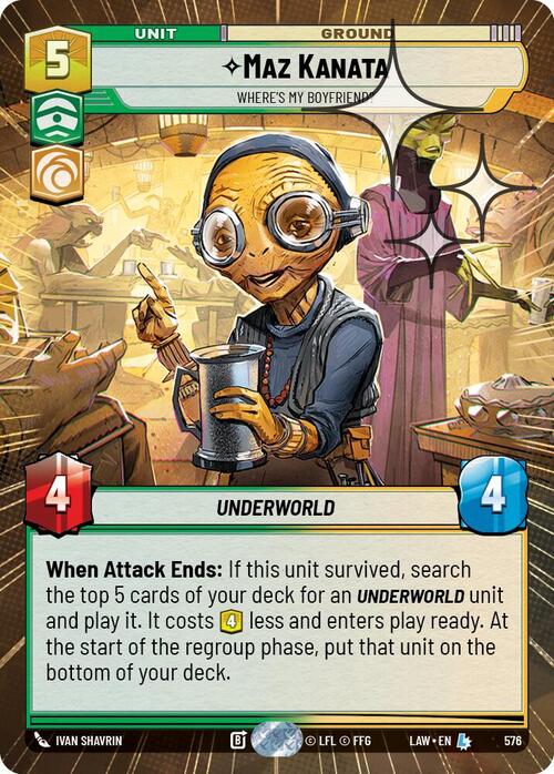 Maz Kanata - Where's My Boyfriend? Card Front