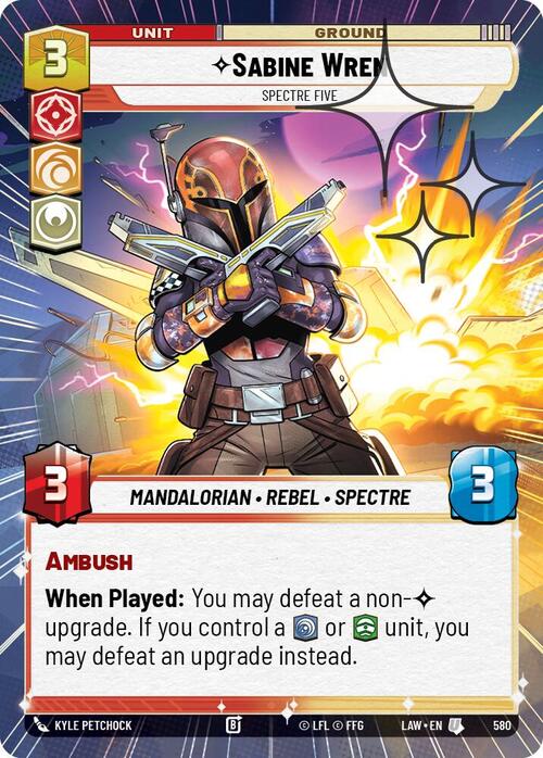 Sabine Wren - Spectre Five Card Front