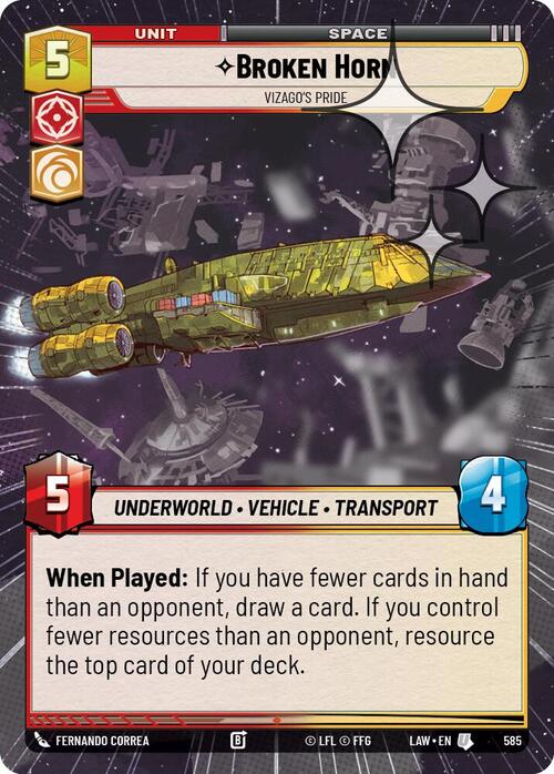 Broken Horn, Vizago's Pride Card Front