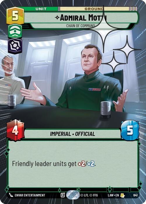 Admiral Motti - Chain of Command Card Front