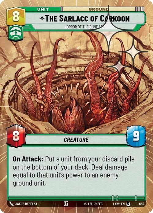 The Sarlacc of Carkoon, Horror of the Dune Sea Card Front