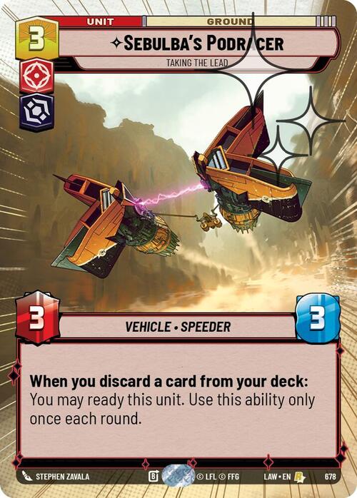 Sebulba's Podracer, Taking the Lead Card Front