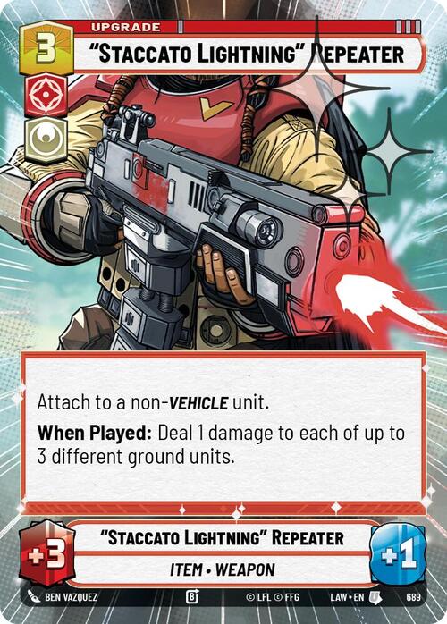 “Staccato Lightning” Repeater Frente