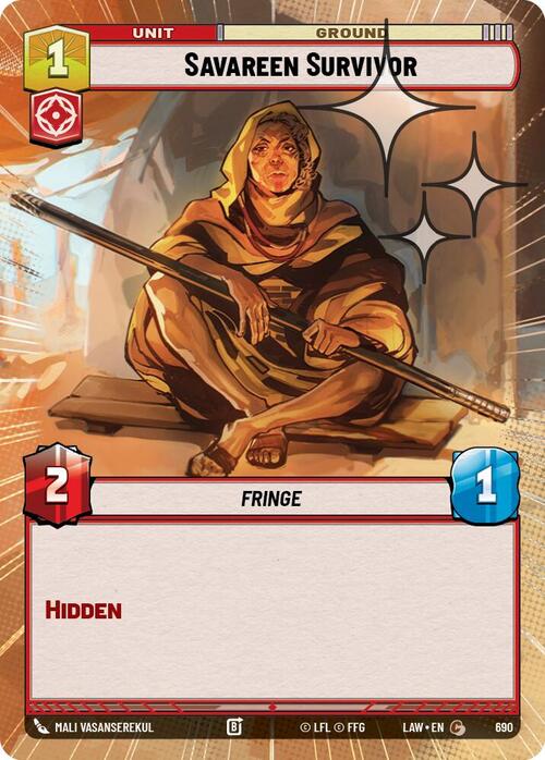 Sopravvissuta di Savareen Card Front