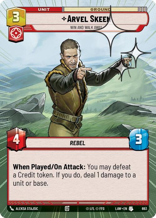 Arvel Skeen, Win and Walk Away Card Front
