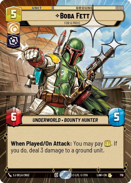 Boba Fett - For a Price Card Front
