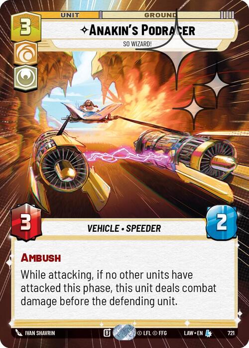 Anakin's Podracer - So Wizard! Card Front