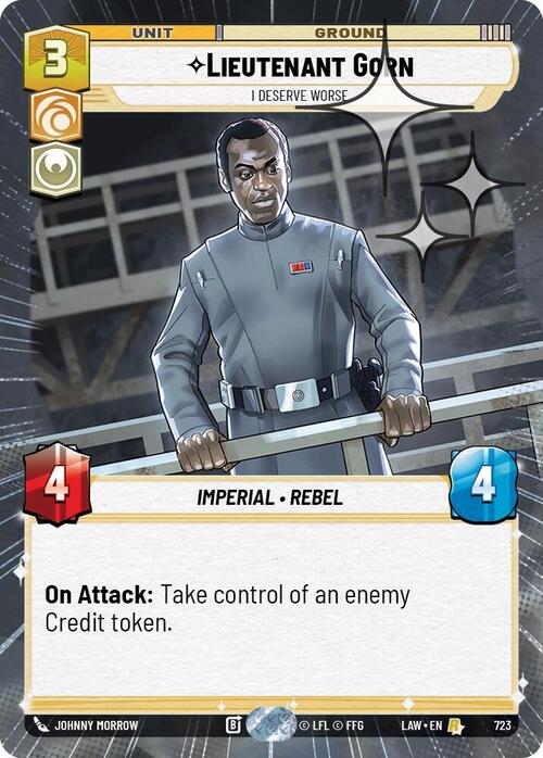 Lieutenant Gorn - I Deserve Worse Card Front