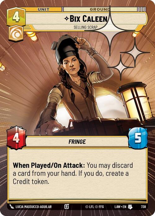 Bix Caleen - Selling Scrap Card Front