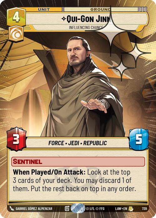 Qui-Gon Jinn - Influencing Chance Card Front