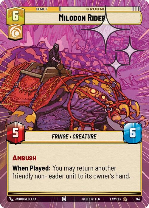 Milodon Rider Card Front