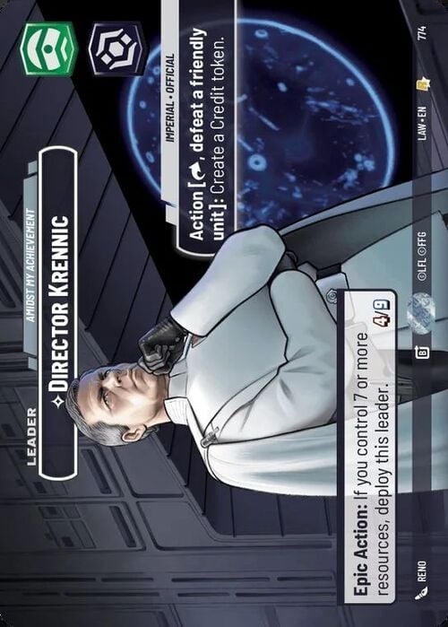 Director Krennic - Amidst My Achievement Card Front