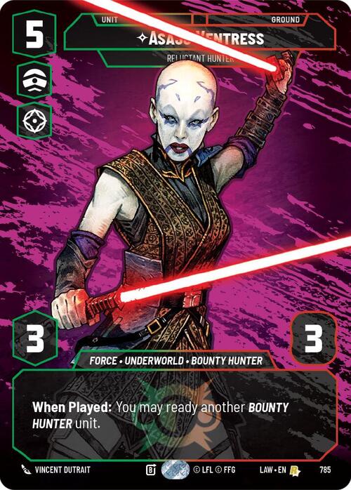 Asajj Ventress - Reluctant Hunter Card Front