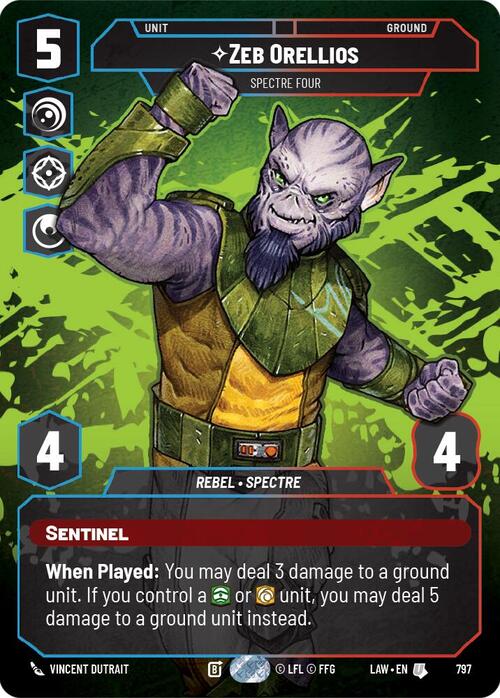 Zeb Orellios, Spectre Quattro Card Front