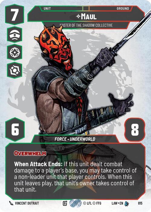 Maul, Master of the Shadow Collective Card Front