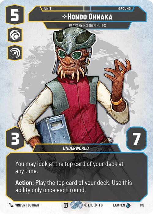 Hondo Ohnaka - Plays By His Own Rules Card Front