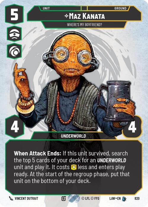 Maz Kanata - Where's My Boyfriend? Card Front