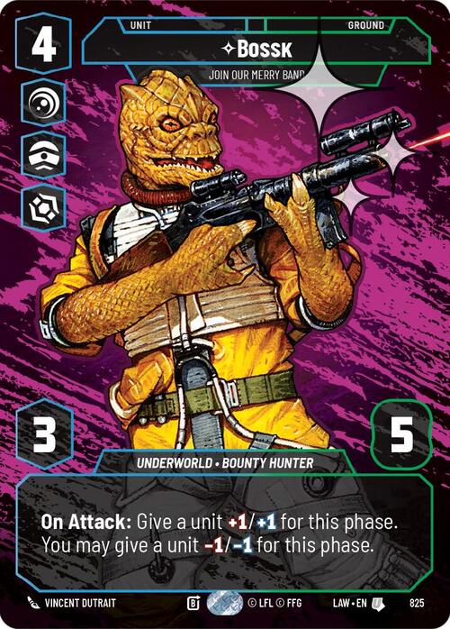 Bossk, Únete a nuestro alegre grupo Frente