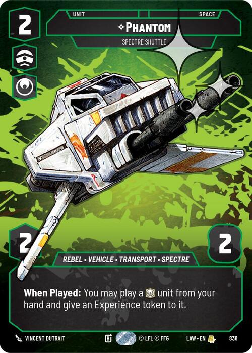 Phantom, Spectre Shuttle Card Front