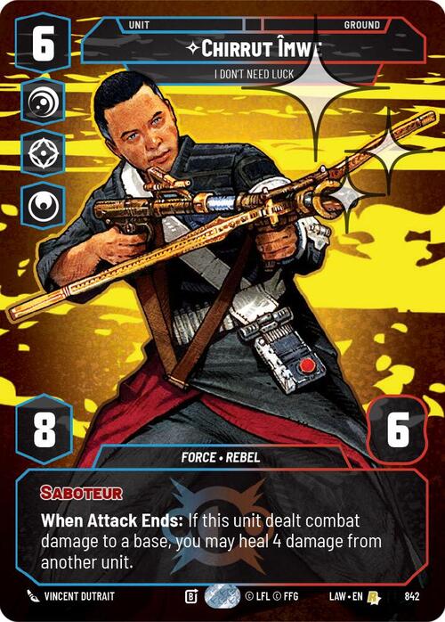 Chirrut Imwe - I Don't Need Luck Card Front