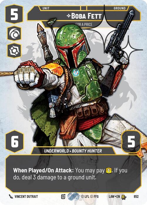 Boba Fett - For a Price Card Front